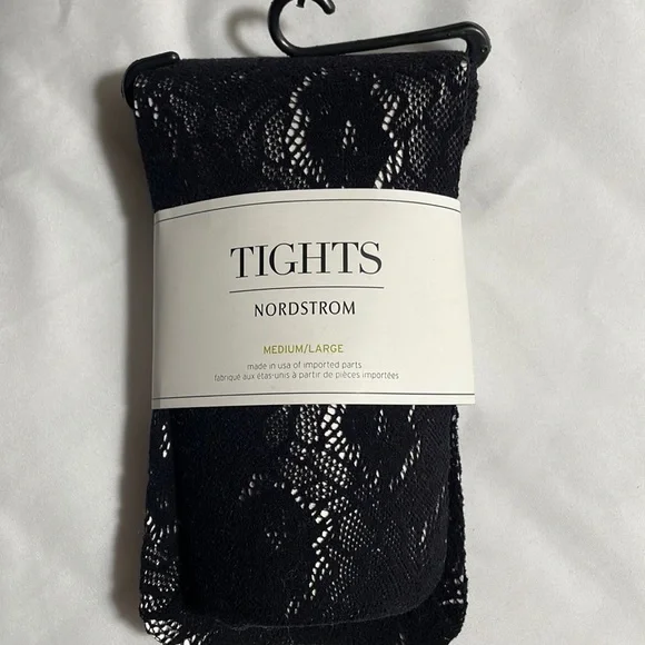 Nordstrom floral tights/fishnets: size medium/large - Picture 1 of 2